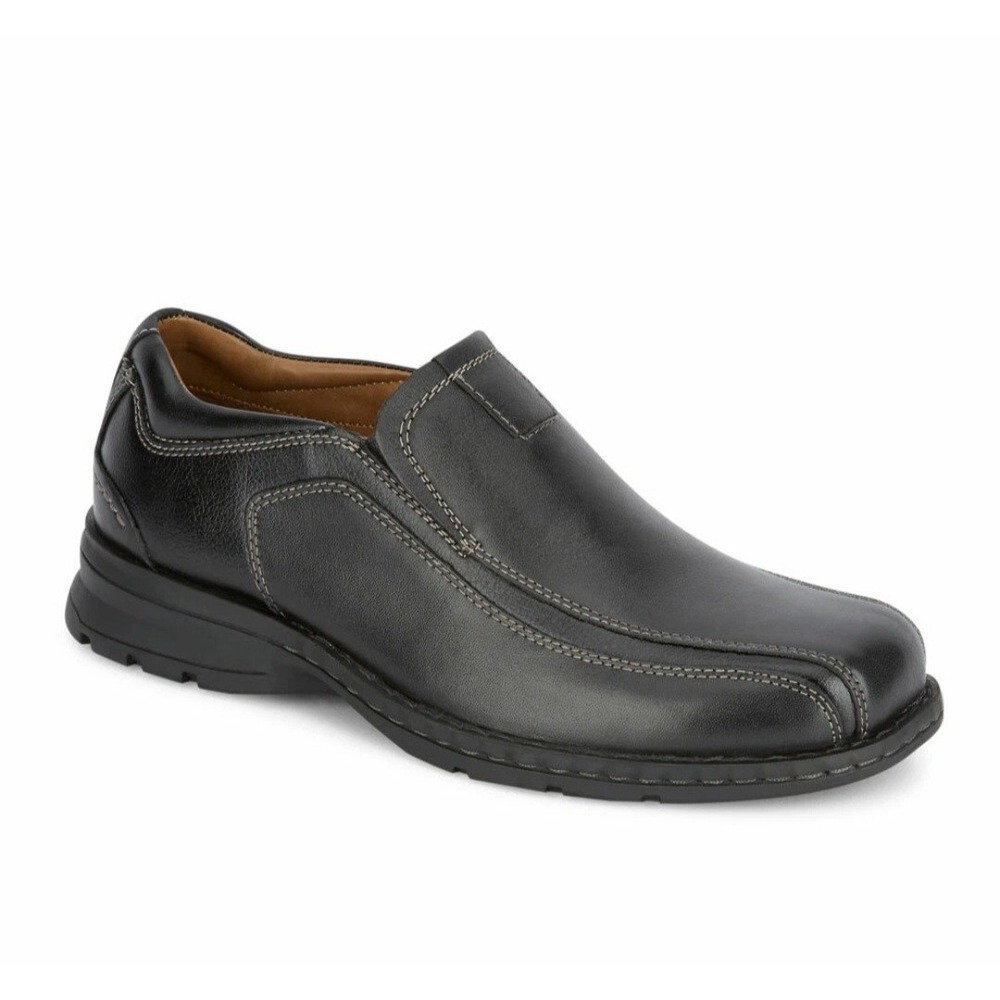 Dockers Mens 10.5M Agent Genuine Leather Dress Casual Slip-on Loafer Shoe Black